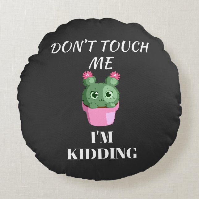 Funny sarcastic cute cool  round pillow (Front)