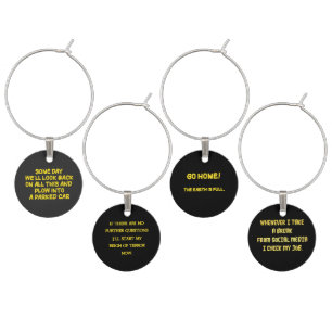 Funny Sarcastic Dark Humor Wine Charm
