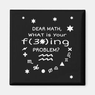 Funny Sarcastic Dear Math Quote For Women Men Vide Magnet