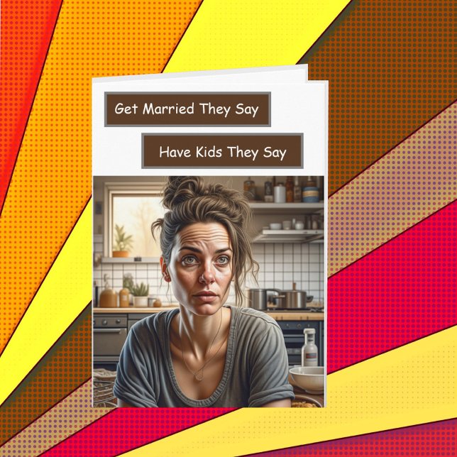 Funny Sarcastic Exhausted Housewife Humor Card (Creator Uploaded)