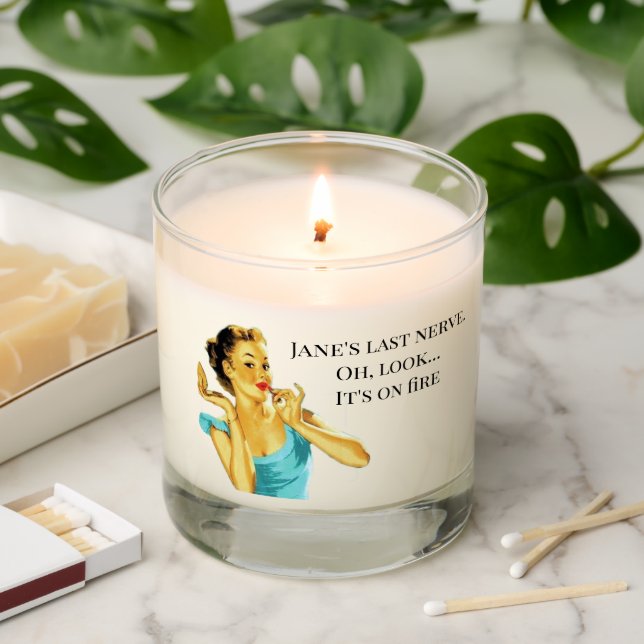 Funny Sarcastic Friend Mom Gift Scented Candle (Lit)