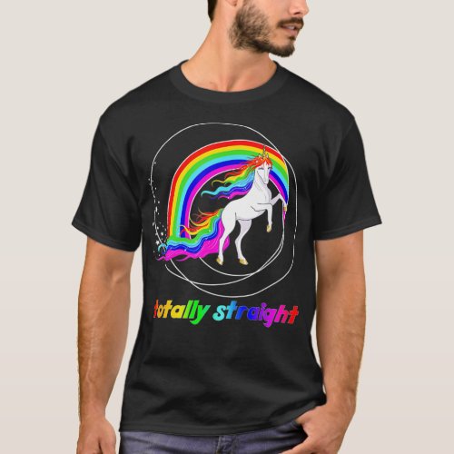 Funny Sarcastic Gay Pride Totally Straight LGBTQ U T_Shirt