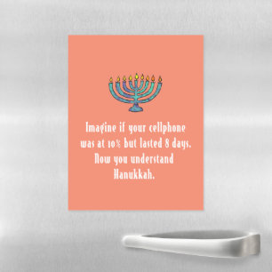 Funny Sarcastic Hanukkah Chanukah Cellphone Quote Magnetic Dry Erase Sheet