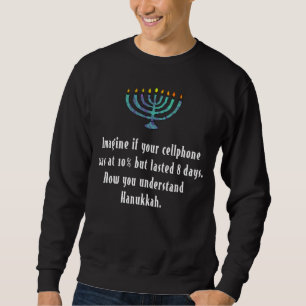 Funny Sarcastic Hanukkah Chanukah Cellphone Quote Sweatshirt