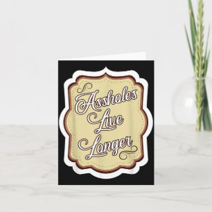 Funny Sarcastic Humor Sarcasm Quote Holes Live Card