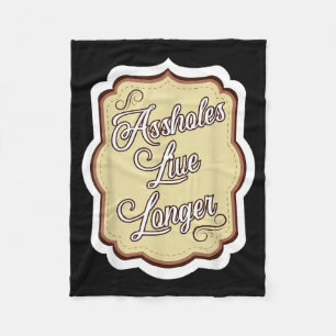 Funny Sarcastic Humor Sarcasm Quote Holes Live Fleece Blanket