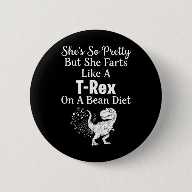 Funny Sarcastic Humor Saurus Quote Button (Front)