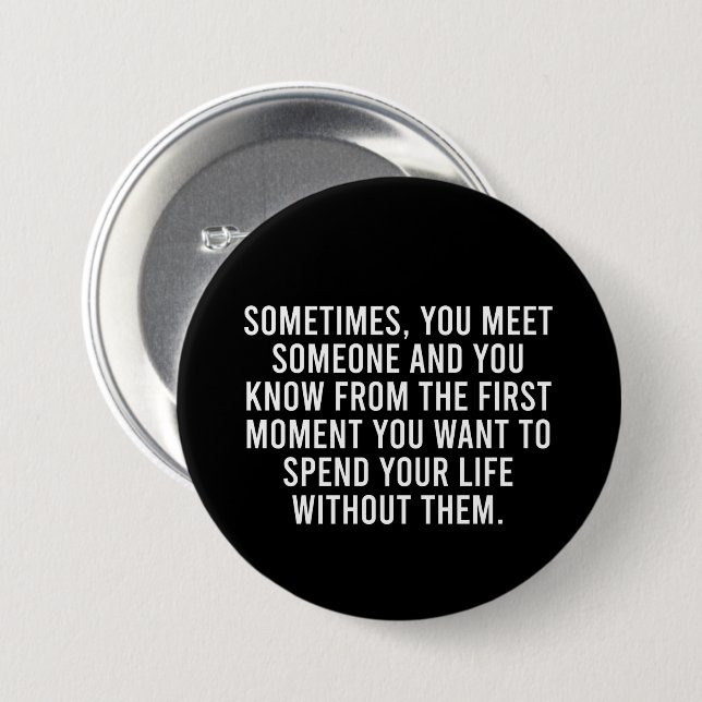Funny Sarcastic Introvert Humor Saying Button (Front & Back)