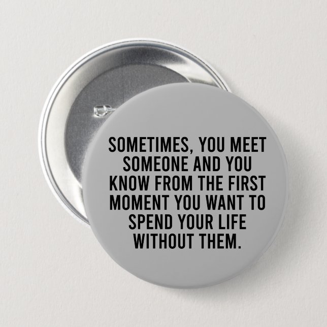 Funny Sarcastic Introvert Humor Saying Button (Front & Back)