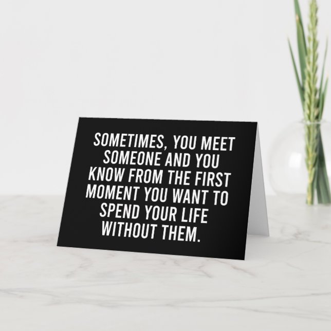 Funny Sarcastic Introvert Humor Saying Card (Front)