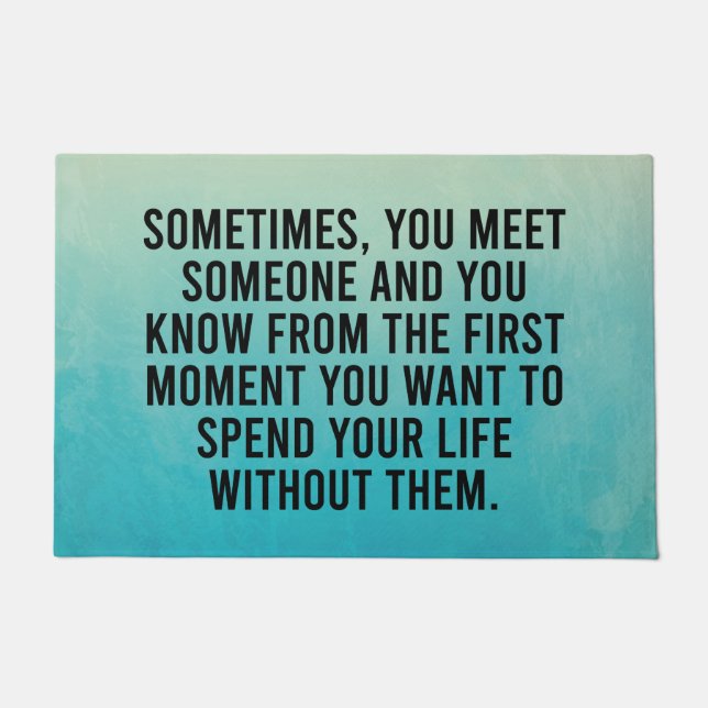 Funny Sarcastic Introvert Humor Saying Doormat (Front)