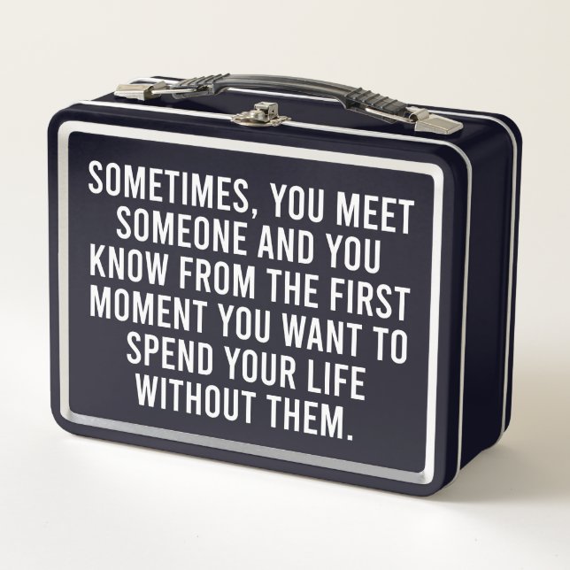 Funny Sarcastic Introvert Humor Saying Metal Lunch Box (Front)