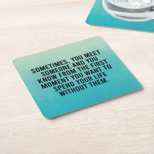 Funny Sarcastic Introvert Humor Saying Square Paper Coaster (Angled)