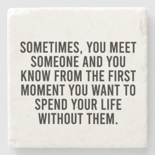 Funny Sarcastic Introvert Humor Saying Stone Coaster