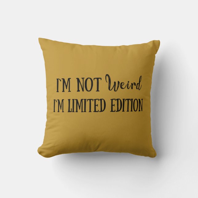 Funny sarcastic introvert quotes throw pillow (Front)