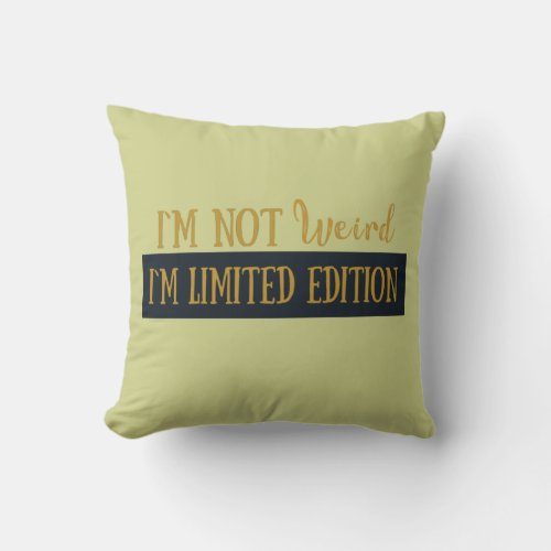 Funny sarcastic introvert quotes throw pillow