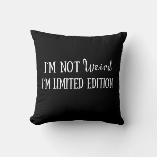 Funny sarcastic introvert quotes throw pillow