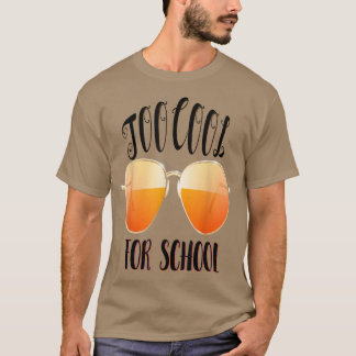 Funny Sarcastic Literary  Too School For Cool  T-Shirt