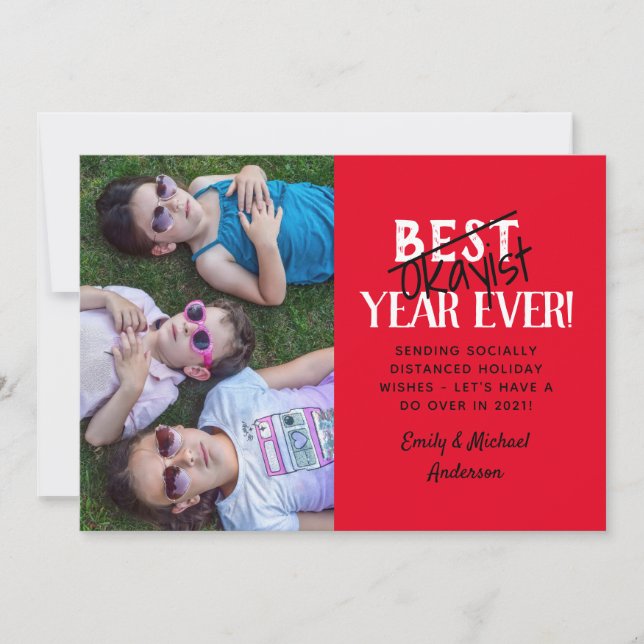 Funny Sarcastic Modern Holidays Template PHOTO (Front)