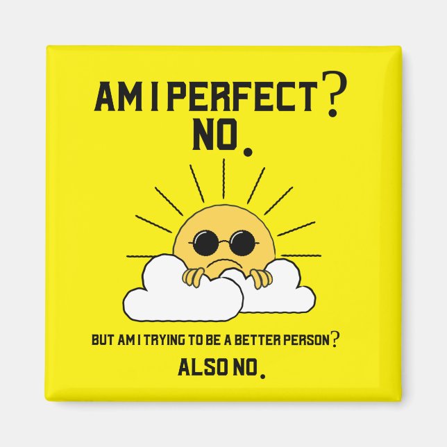 Funny Sarcastic Motivational Gift Magnet (Front)