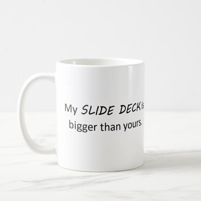 Funny, sarcastic mug for Powerpoint users (Left)