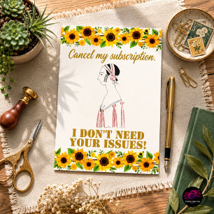 Funny Sarcastic Quote Cancel My Subscription Postcard