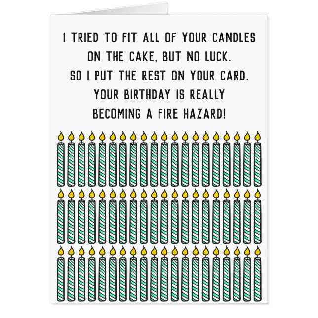 Funny Sarcastic Quote Candles Happy Birthday Card (Front)