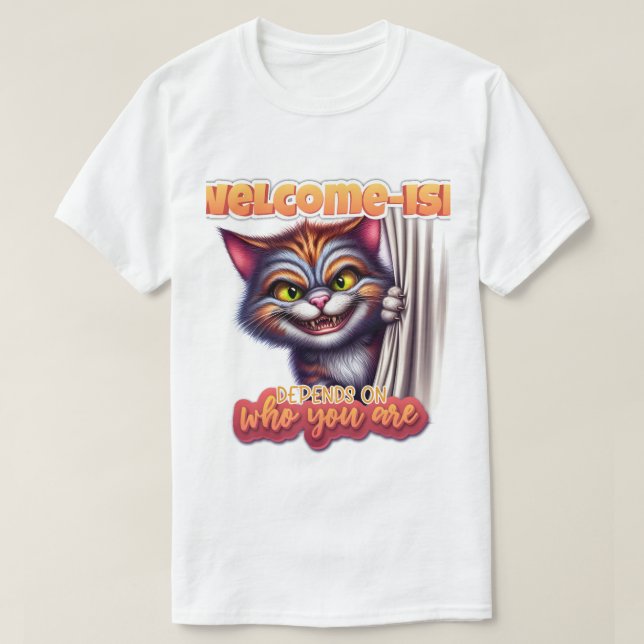Funny Sarcastic quote Cat Sublimation design  T-Shirt (Design Front)