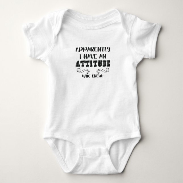 Funny Sarcastic Quote Girls Teens Women Attitude Baby Bodysuit (Front)