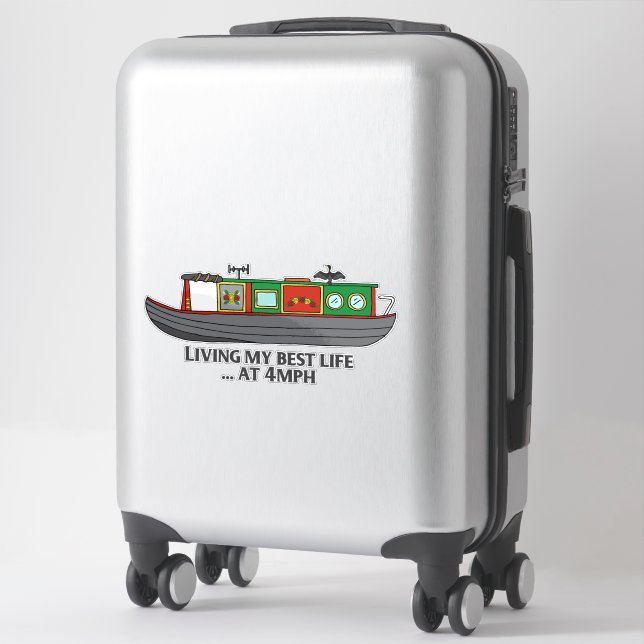 Funny Sarcastic Quote Narrowboat Owner Sticker (Suitcase)