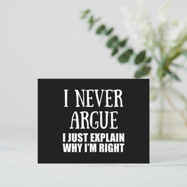 Funny sarcastic quotes adult humor sarcasm holiday postcard (Standing Front)