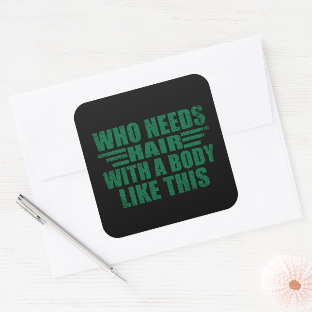 Funny sarcastic quotes adult humor sarcasm square sticker (Envelope)