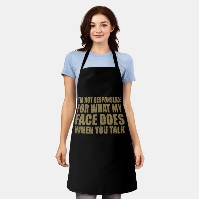 Funny sarcastic quotes humor sarcasm introvert apron (Worn)