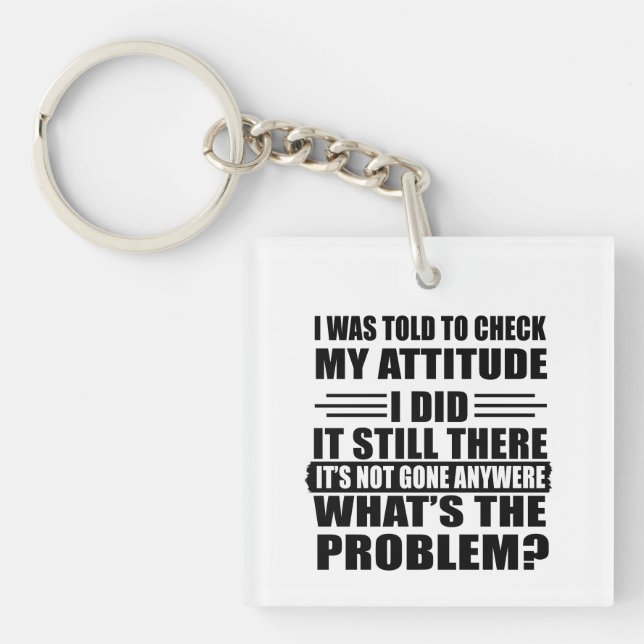 Funny sarcastic quotes humor sarcasm introvert keychain (Front)