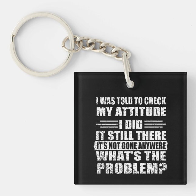 Funny sarcastic quotes humor sarcasm introvert keychain (Front)