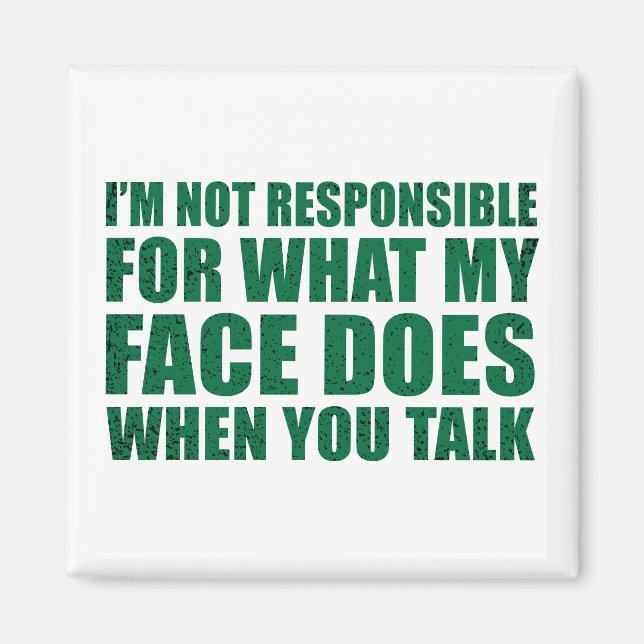 Funny sarcastic quotes humor sarcasm introvert magnet (Front)