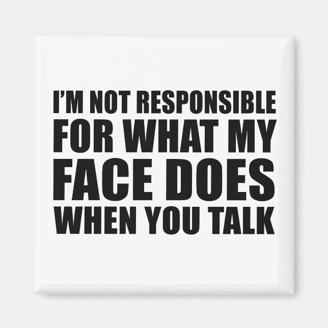 Funny sarcastic quotes humor sarcasm introvert magnet (Front)