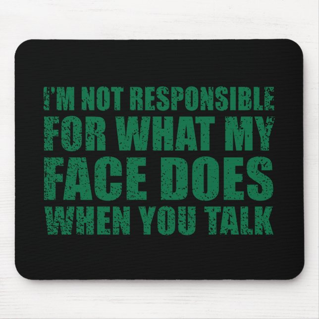 Funny sarcastic quotes humor sarcasm introvert mouse pad (Front)