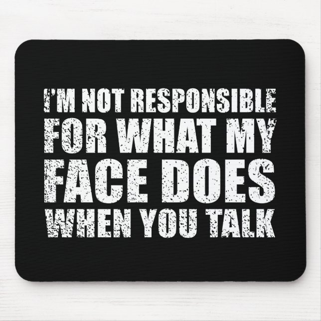 Funny sarcastic quotes humor sarcasm introvert mouse pad (Front)
