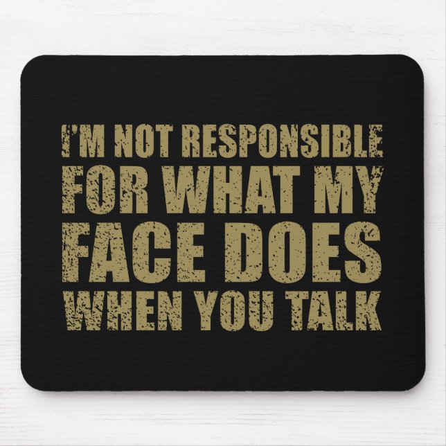 Funny sarcastic quotes humor sarcasm introvert mouse pad (Front)