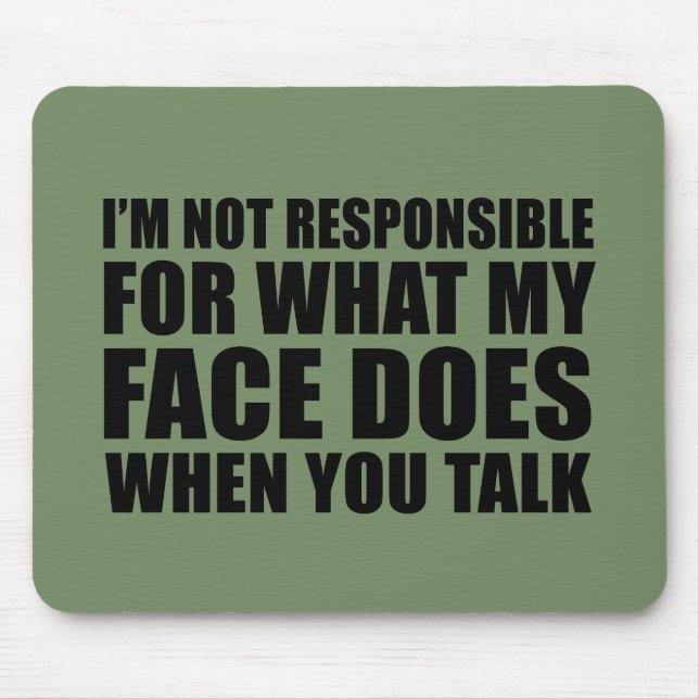 Funny sarcastic quotes humor sarcasm introvert mouse pad (Front)
