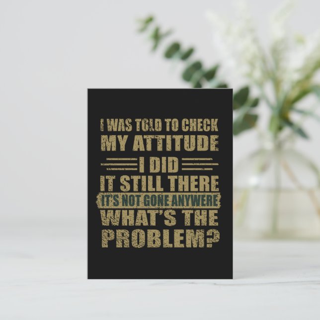 Funny sarcastic quotes humor sarcasm introvert postcard (Standing Front)