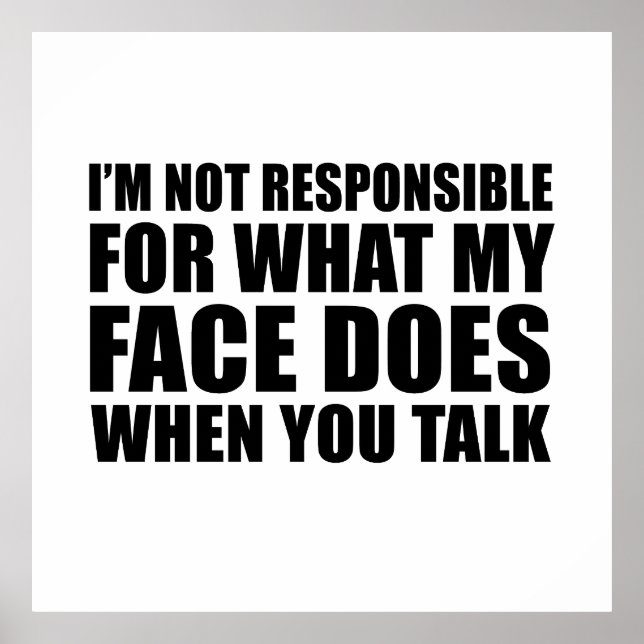 Funny sarcastic quotes humor sarcasm introvert poster (Front)