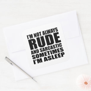 Funny sarcastic quotes humor sarcasm introvert square sticker
