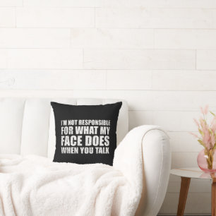 Funny sarcastic quotes humor sarcasm introvert throw pillow