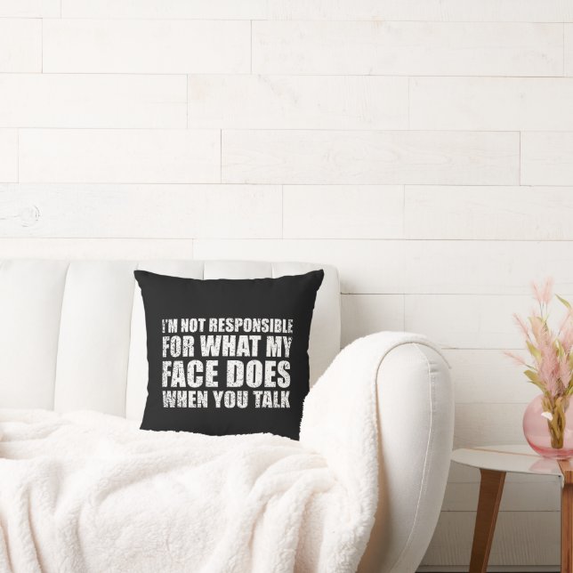Funny sarcastic quotes humor sarcasm introvert throw pillow (Couch)