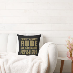 Funny sarcastic quotes humor sarcasm introvert throw pillow