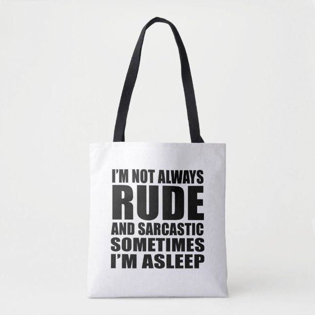 Funny sarcastic quotes humor sarcasm introvert tote bag (Front)