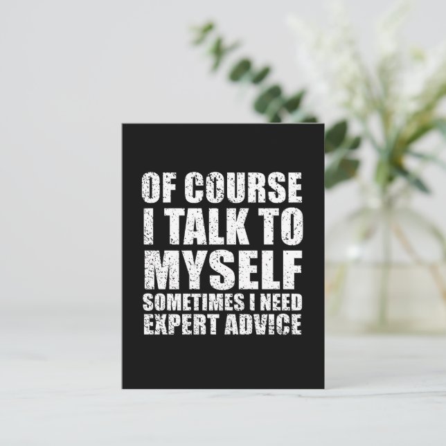 Funny sarcastic quotes humor sarcasm postcard (Standing Front)