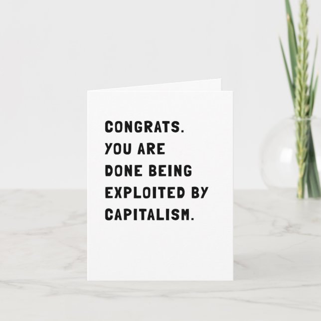 Funny Sarcastic Retirement Card (Front)